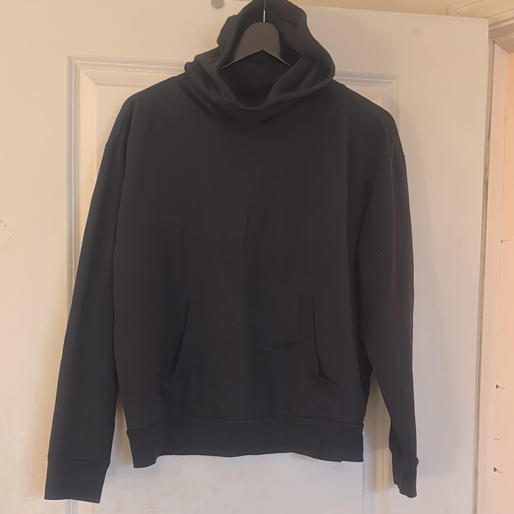 Zella Cozy Black Hoodie with Turtleneck - Size L